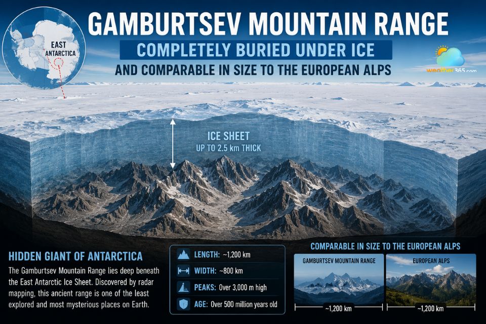 Hidden giant mountain under Antarctica ice