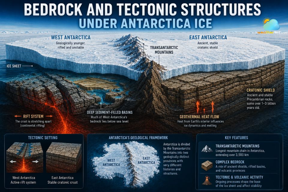 Antarctica’s bedrock reveals a highly complex geological framework