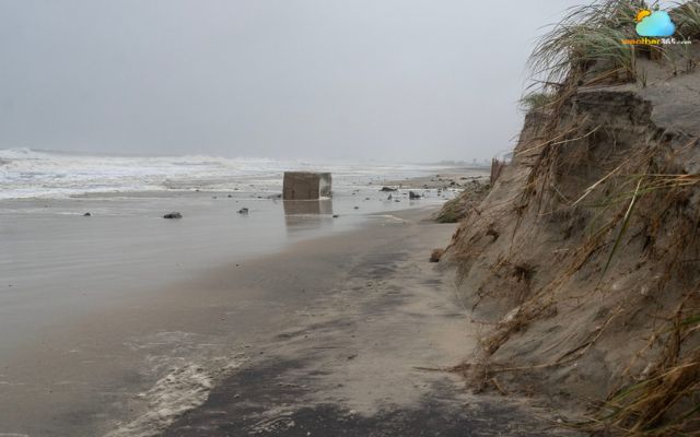 Heavy erosion at the Jersey Shore