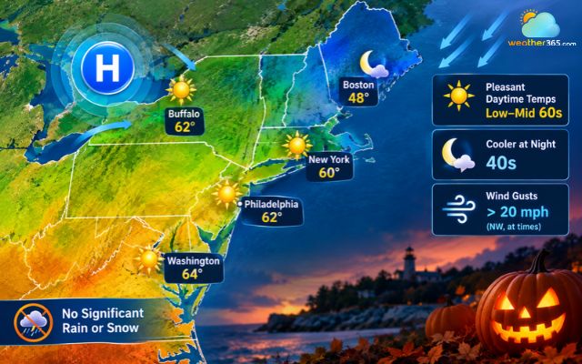 Mostly dry conditions offer favorable weather for trick-or-treating
